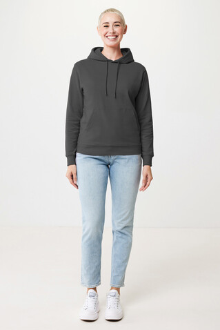 IQONIQ Jasper Hoodie aus recycelter Baumwolle anthrazit bedrucken, Art.-Nr. T9400.019.XL