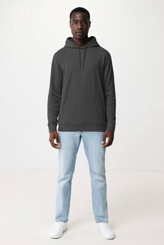 IQONIQ Jasper Hoodie aus recycelter Baumwolle anthrazit bedrucken, Art.-Nr. T9400.019.XL
