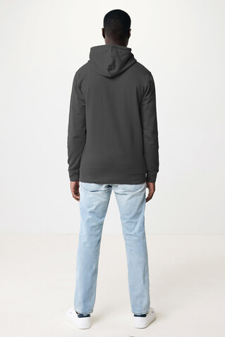 IQONIQ Jasper Hoodie aus recycelter Baumwolle anthrazit bedrucken, Art.-Nr. T9400.019.XL