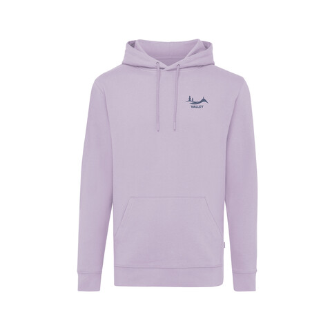 IQONIQ Jasper Hoodie aus recycelter Baumwolle lavender bedrucken, Art.-Nr. T9400.011.XL