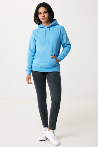 IQONIQ Jasper Hoodie aus recycelter Baumwolle tranquil blue bedrucken, Art.-Nr. T9400.010.XXS