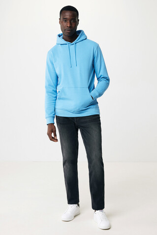 IQONIQ Jasper Hoodie aus recycelter Baumwolle tranquil blue bedrucken, Art.-Nr. T9400.010.XXS