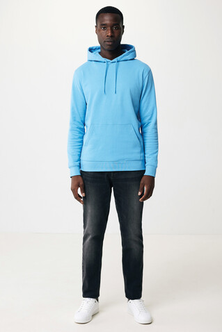 IQONIQ Jasper Hoodie aus recycelter Baumwolle tranquil blue bedrucken, Art.-Nr. T9400.010.XXS