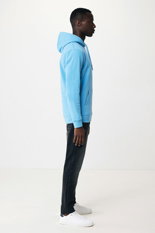 IQONIQ Jasper Hoodie aus recycelter Baumwolle tranquil blue bedrucken, Art.-Nr. T9400.010.XXS