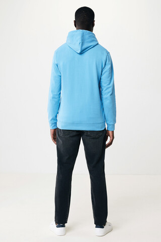 IQONIQ Jasper Hoodie aus recycelter Baumwolle tranquil blue bedrucken, Art.-Nr. T9400.010.XXS