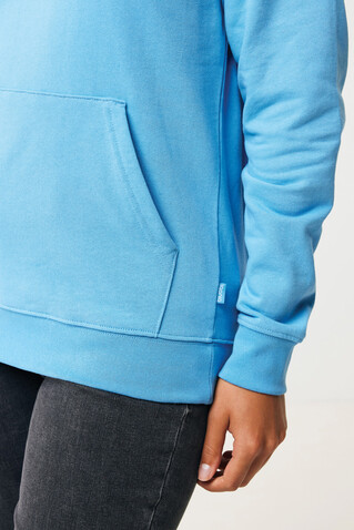 IQONIQ Jasper Hoodie aus recycelter Baumwolle tranquil blue bedrucken, Art.-Nr. T9400.010.XXS