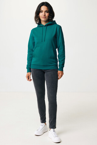 IQONIQ Jasper Hoodie aus recycelter Baumwolle verdigris bedrucken, Art.-Nr. T9400.009.XXS