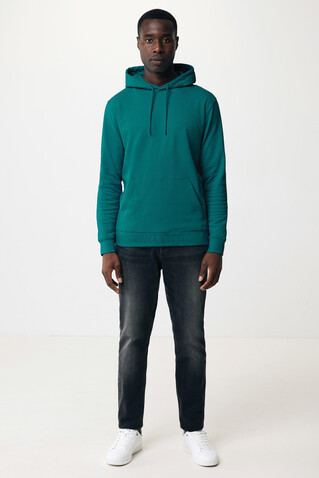 IQONIQ Jasper Hoodie aus recycelter Baumwolle verdigris bedrucken, Art.-Nr. T9400.009.XXS