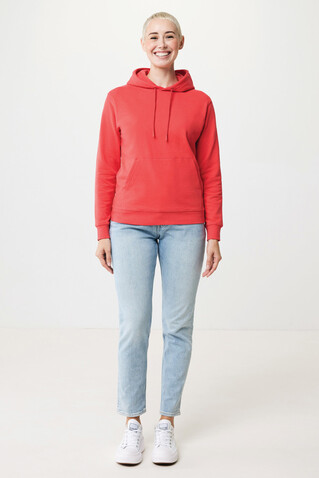IQONIQ Jasper Hoodie aus recycelter Baumwolle luscious red bedrucken, Art.-Nr. T9400.008.S