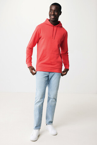 IQONIQ Jasper Hoodie aus recycelter Baumwolle luscious red bedrucken, Art.-Nr. T9400.008.S