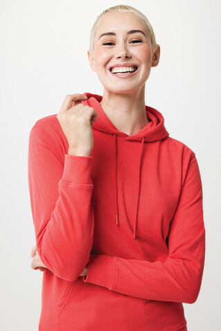 IQONIQ Jasper Hoodie aus recycelter Baumwolle luscious red bedrucken, Art.-Nr. T9400.008.S