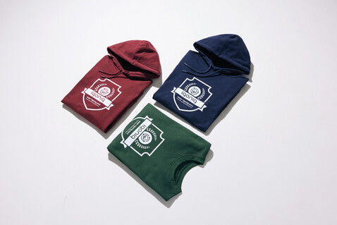 IQONIQ Jasper Hoodie aus recycelter Baumwolle navy blau bedrucken, Art.-Nr. T9400.002.XL