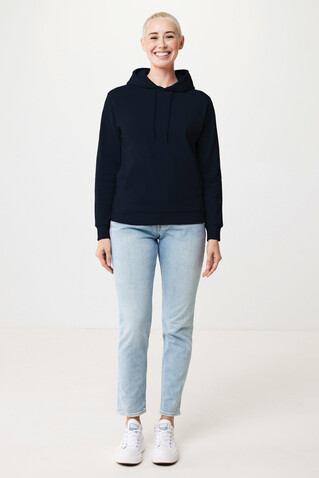 IQONIQ Jasper Hoodie aus recycelter Baumwolle navy blau bedrucken, Art.-Nr. T9400.002.XL