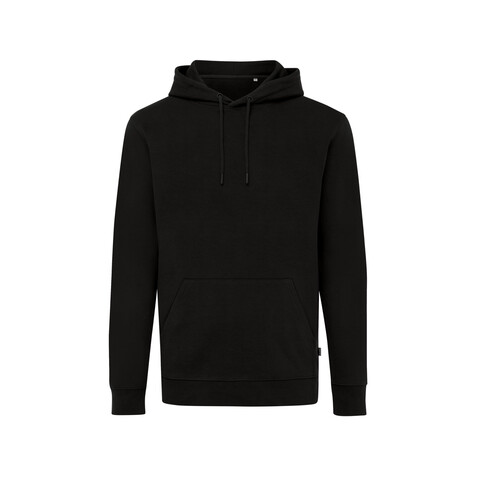 IQONIQ Jasper Hoodie aus recycelter Baumwolle schwarz bedrucken, Art.-Nr. T9400.001.4XL