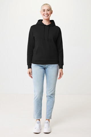 IQONIQ Jasper Hoodie aus recycelter Baumwolle schwarz bedrucken, Art.-Nr. T9400.001.4XL