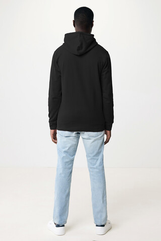 IQONIQ Jasper Hoodie aus recycelter Baumwolle schwarz bedrucken, Art.-Nr. T9400.001.4XL