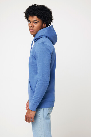 IQONIQ Torres ungefärbter Hoodie aus recycelter Baumwolle heather blue bedrucken, Art.-Nr. T9401.024.M