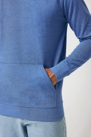 IQONIQ Torres ungefärbter Hoodie aus recycelter Baumwolle heather blue bedrucken, Art.-Nr. T9401.024.M