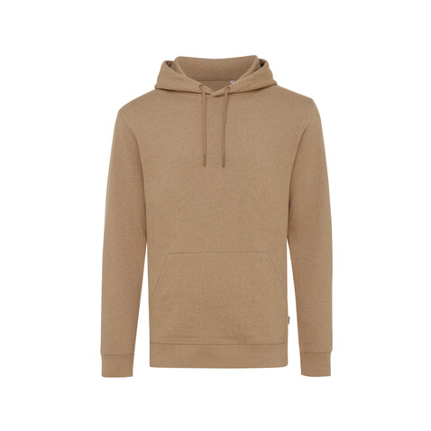 IQONIQ Torres ungefärbter Hoodie aus recycelter Baumwolle heather brown bedrucken, Art.-Nr. T9401.017.L