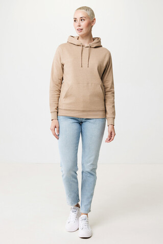 IQONIQ Torres ungefärbter Hoodie aus recycelter Baumwolle heather brown bedrucken, Art.-Nr. T9401.017.L