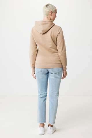 IQONIQ Torres ungefärbter Hoodie aus recycelter Baumwolle heather brown bedrucken, Art.-Nr. T9401.017.L
