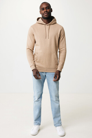 IQONIQ Torres ungefärbter Hoodie aus recycelter Baumwolle heather brown bedrucken, Art.-Nr. T9401.017.L