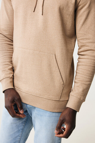 IQONIQ Torres ungefärbter Hoodie aus recycelter Baumwolle heather brown bedrucken, Art.-Nr. T9401.017.L