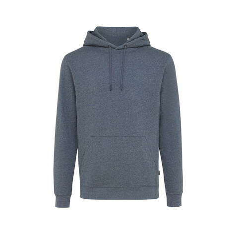 IQONIQ Torres ungefärbter Hoodie aus recycelter Baumwolle heather navy bedrucken, Art.-Nr. T9401.016.XS