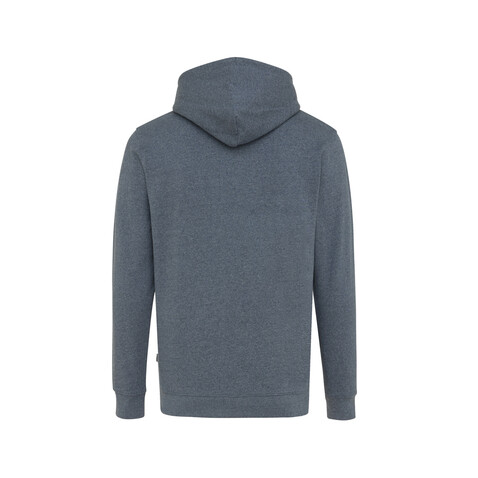 IQONIQ Torres ungefärbter Hoodie aus recycelter Baumwolle heather navy bedrucken, Art.-Nr. T9401.016.XS