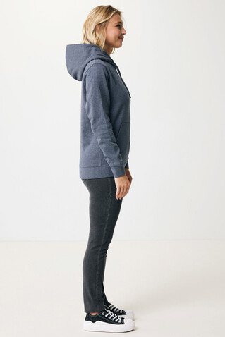 IQONIQ Torres ungefärbter Hoodie aus recycelter Baumwolle heather navy bedrucken, Art.-Nr. T9401.016.XS
