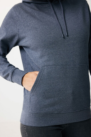 IQONIQ Torres ungefärbter Hoodie aus recycelter Baumwolle heather navy bedrucken, Art.-Nr. T9401.016.XS