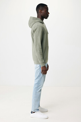 IQONIQ Torres ungefärbter Hoodie aus recycelter Baumwolle heather green bedrucken, Art.-Nr. T9401.015.XXL