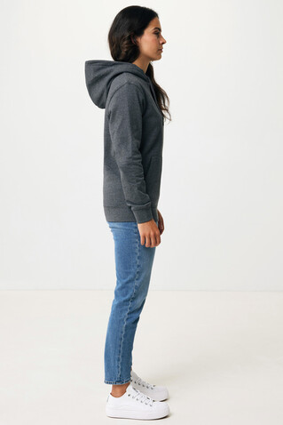 IQONIQ Torres ungefärbter Hoodie aus recycelter Baumwolle heather anthracite bedrucken, Art.-Nr. T9401.014.XXL