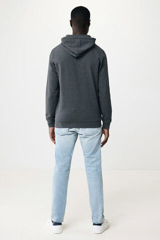 IQONIQ Torres ungefärbter Hoodie aus recycelter Baumwolle heather anthracite bedrucken, Art.-Nr. T9401.014.XXL