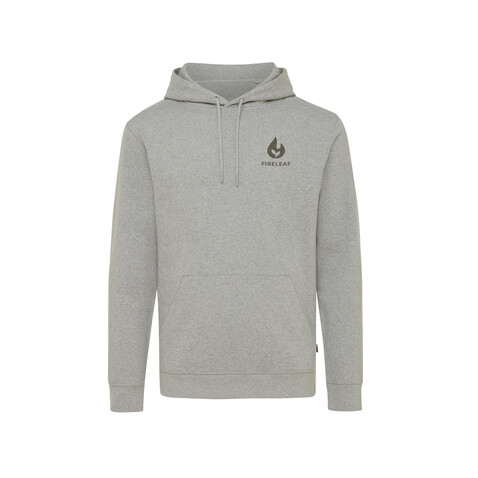 IQONIQ Torres ungefärbter Hoodie aus recycelter Baumwolle heather grey bedrucken, Art.-Nr. T9401.013.XL