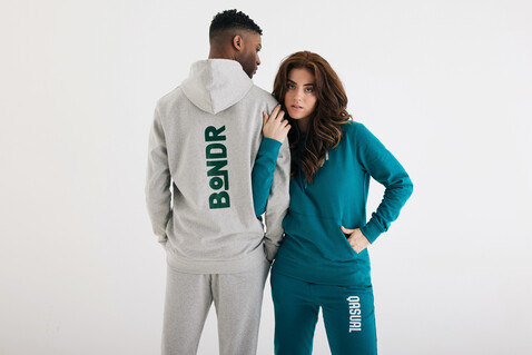 IQONIQ Torres ungefärbter Hoodie aus recycelter Baumwolle heather grey bedrucken, Art.-Nr. T9401.013.XL