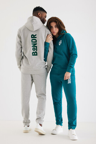 IQONIQ Torres ungefärbter Hoodie aus recycelter Baumwolle heather grey bedrucken, Art.-Nr. T9401.013.XL