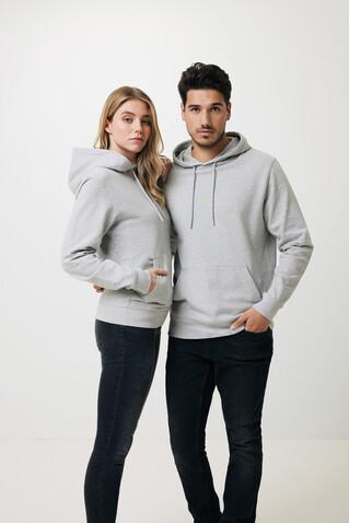 IQONIQ Torres ungefärbter Hoodie aus recycelter Baumwolle heather grey bedrucken, Art.-Nr. T9401.013.XL