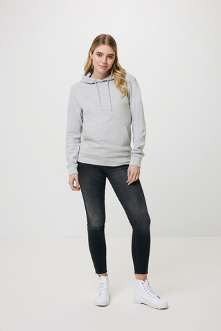 IQONIQ Torres ungefärbter Hoodie aus recycelter Baumwolle heather grey bedrucken, Art.-Nr. T9401.013.XL