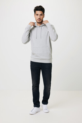 IQONIQ Torres ungefärbter Hoodie aus recycelter Baumwolle heather grey bedrucken, Art.-Nr. T9401.013.XL