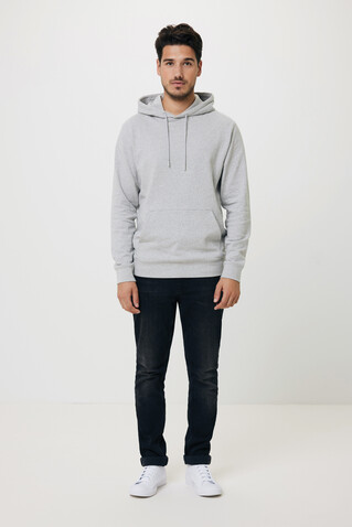 IQONIQ Torres ungefärbter Hoodie aus recycelter Baumwolle heather grey bedrucken, Art.-Nr. T9401.013.XL