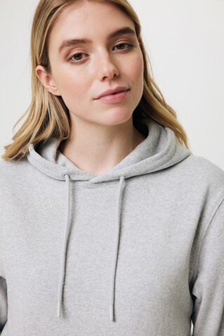 IQONIQ Torres ungefärbter Hoodie aus recycelter Baumwolle heather grey bedrucken, Art.-Nr. T9401.013.XL