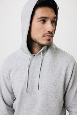 IQONIQ Torres ungefärbter Hoodie aus recycelter Baumwolle heather grey bedrucken, Art.-Nr. T9401.013.XL