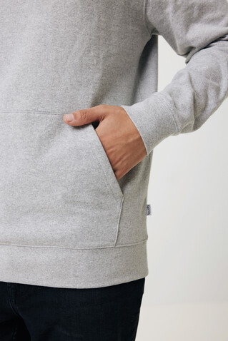 IQONIQ Torres ungefärbter Hoodie aus recycelter Baumwolle heather grey bedrucken, Art.-Nr. T9401.013.XL