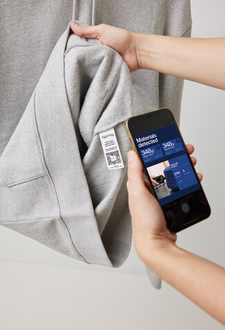 IQONIQ Torres ungefärbter Hoodie aus recycelter Baumwolle heather grey bedrucken, Art.-Nr. T9401.013.XL