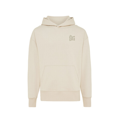 IQONIQ Yoho Relax-Hoodie aus recycelter Baumwolle natural raw bedrucken, Art.-Nr. T9402.018.XL
