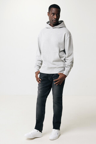 IQONIQ Yoho Relax-Hoodie aus recycelter Baumwolle heather grey bedrucken, Art.-Nr. T9402.013.L IQONIQ Yoho Relax-Hoodie aus recycelter Baumwolle heather grey bedrucken, Art.-Nr. T9402.013.L