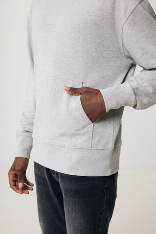 IQONIQ Yoho Relax-Hoodie aus recycelter Baumwolle heather grey bedrucken, Art.-Nr. T9402.013.L IQONIQ Yoho Relax-Hoodie aus recycelter Baumwolle heather grey bedrucken, Art.-Nr. T9402.013.L