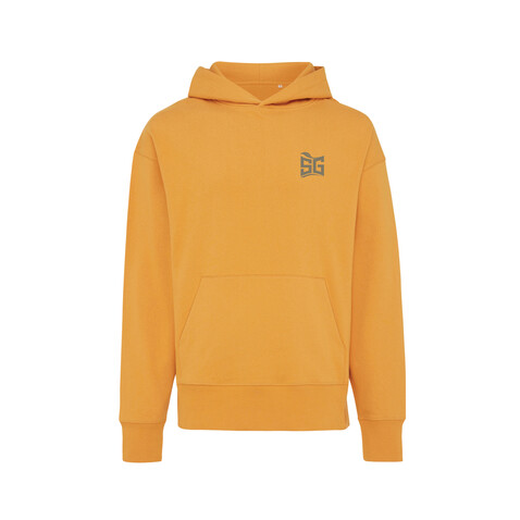 IQONIQ Yoho Relax-Hoodie aus recycelter Baumwolle sundial orange bedrucken, Art.-Nr. T9402.012.XXXL