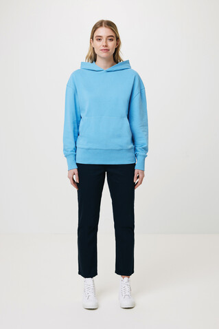 IQONIQ Yoho Relax-Hoodie aus recycelter Baumwolle tranquil blue bedrucken, Art.-Nr. T9402.010.XXXL